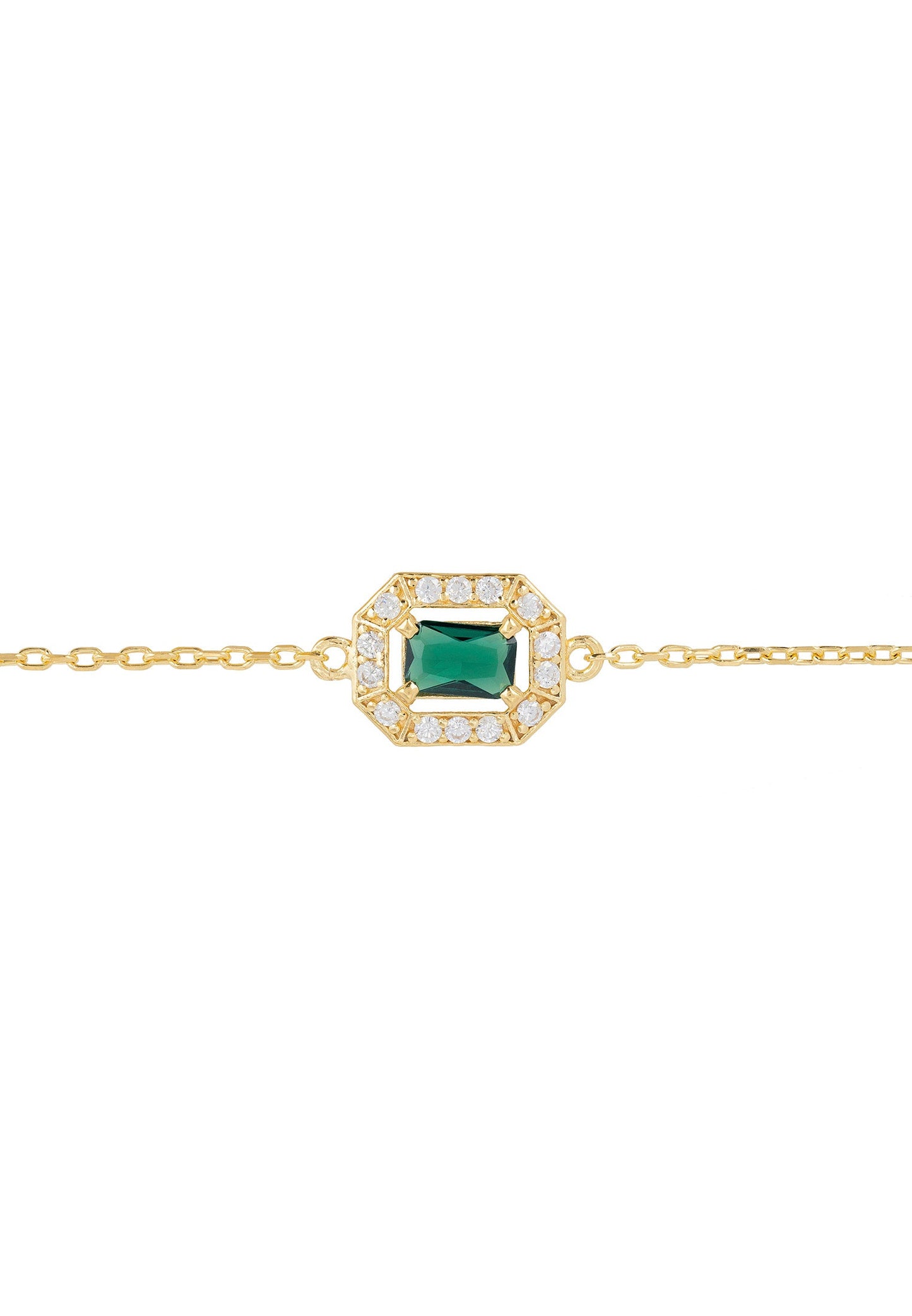 Whistledown Gemstone Bracelet Emerald Gold