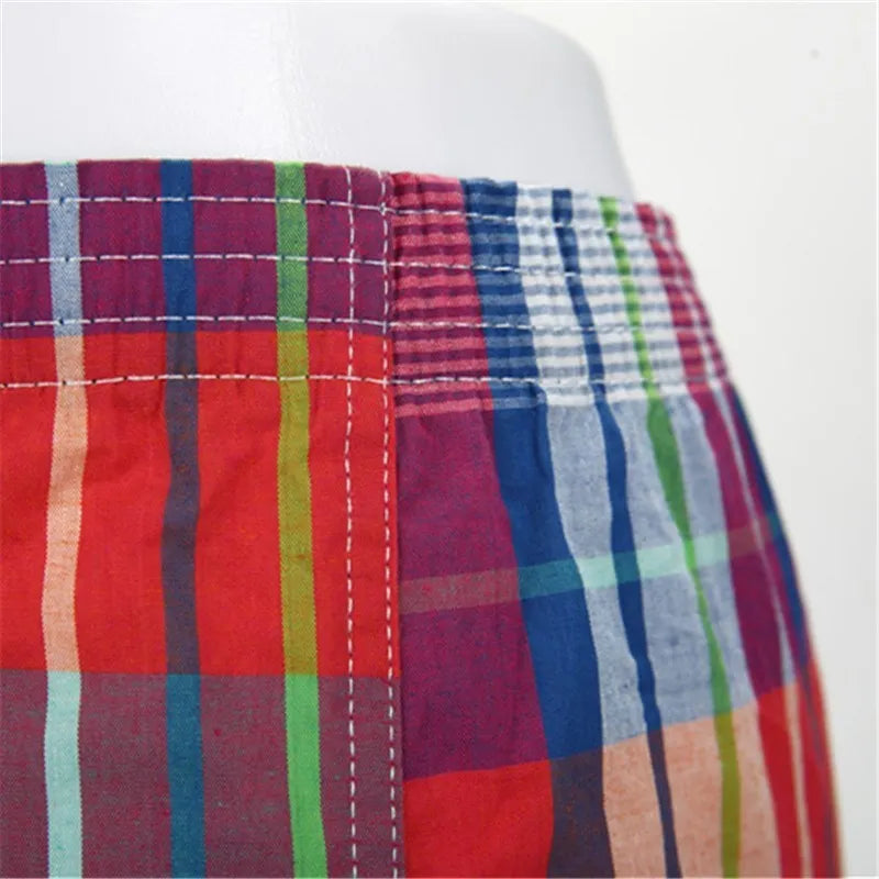 4-Pack Men's Plaid Cotton Boxer Shorts