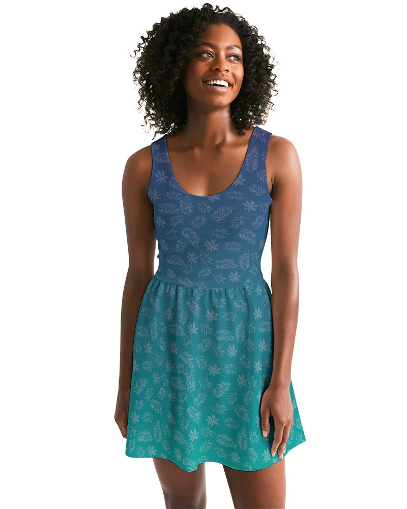 Find Your Coast® Birdie Scoop Neck Skater Dress