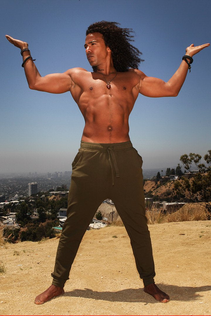 Pantalones de yoga con tiro caído para hombre "Ninja Joggers"