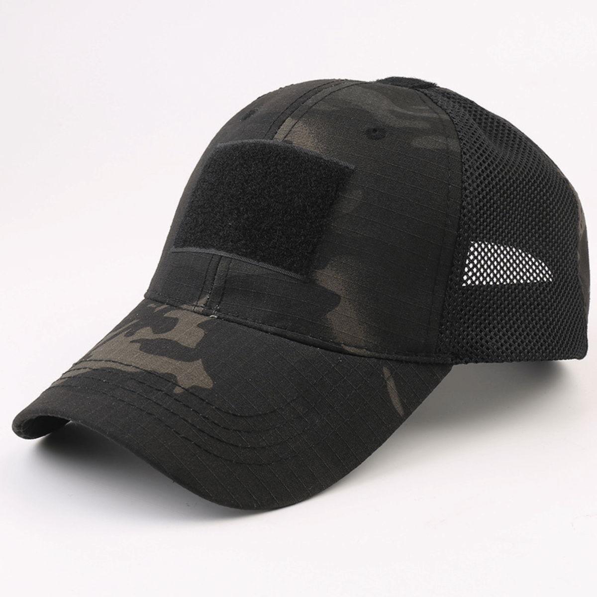 Gorra con parche de estilo táctico y correa ajustable
