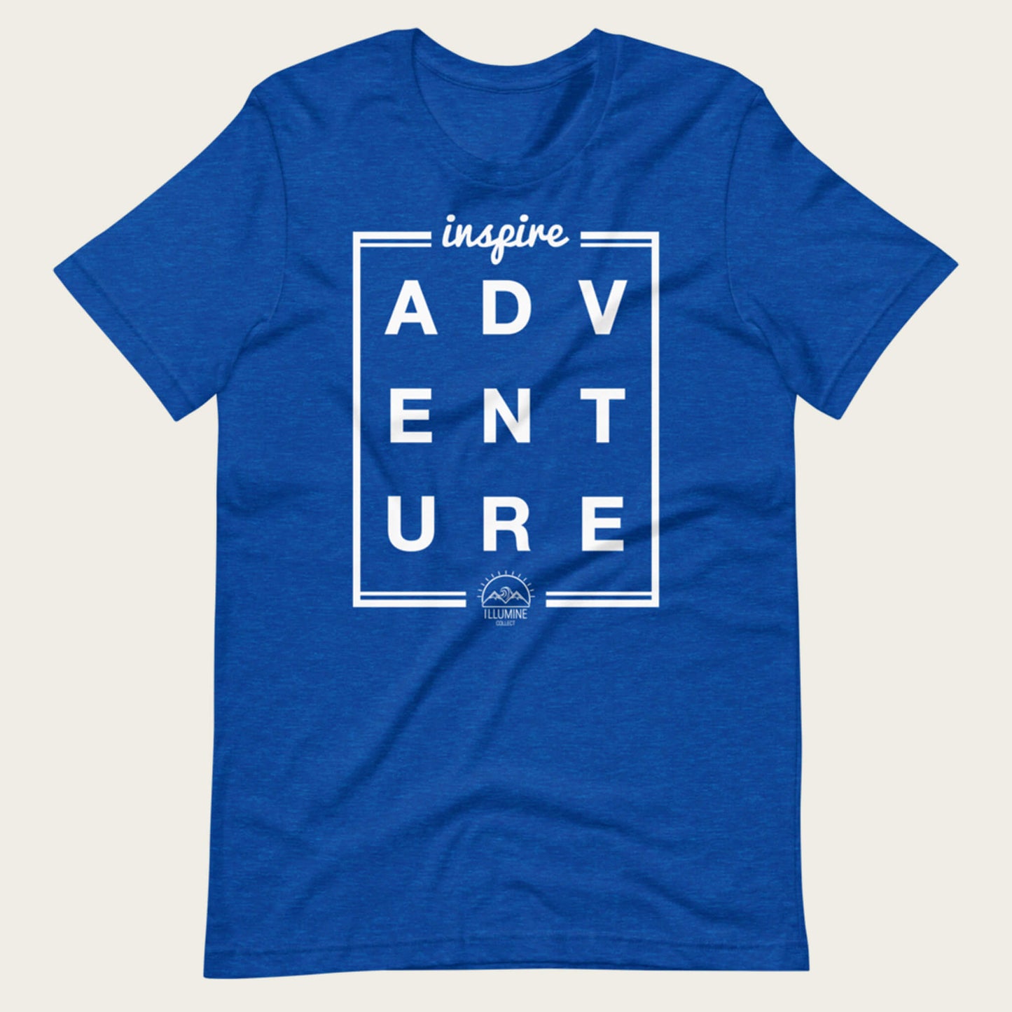 Camiseta Inspire Adventure - Azul marino jaspeado