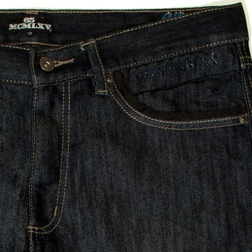 65 McMlxv Jean de lavado oscuro de mezclilla premium para hombre