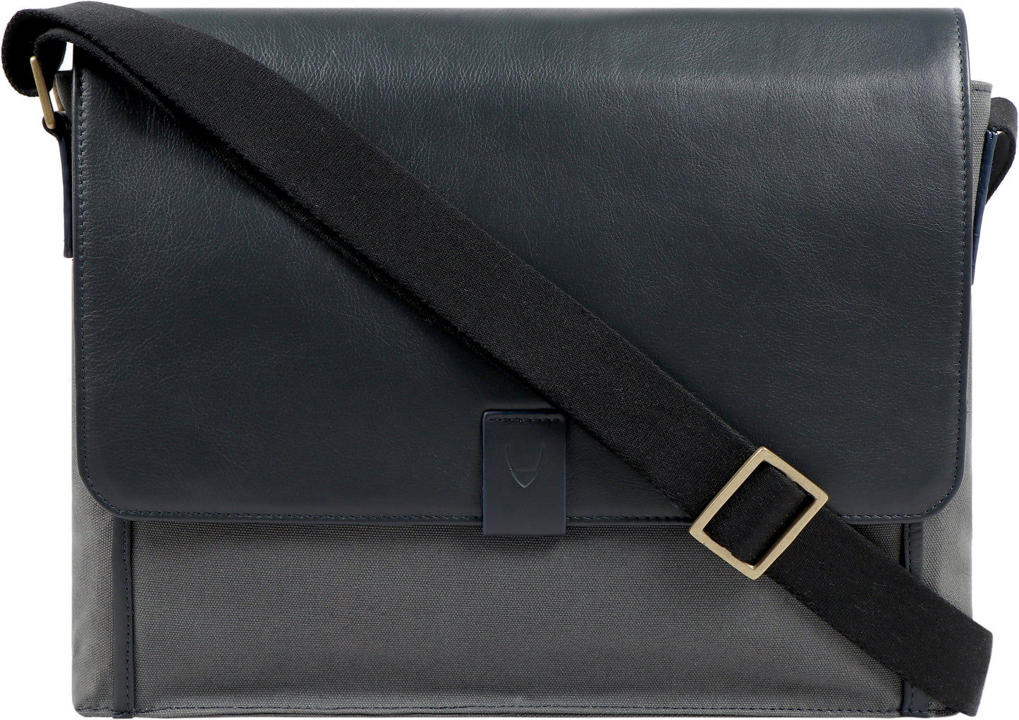 Bolso bandolera de lona y cuero para portátil Aiden