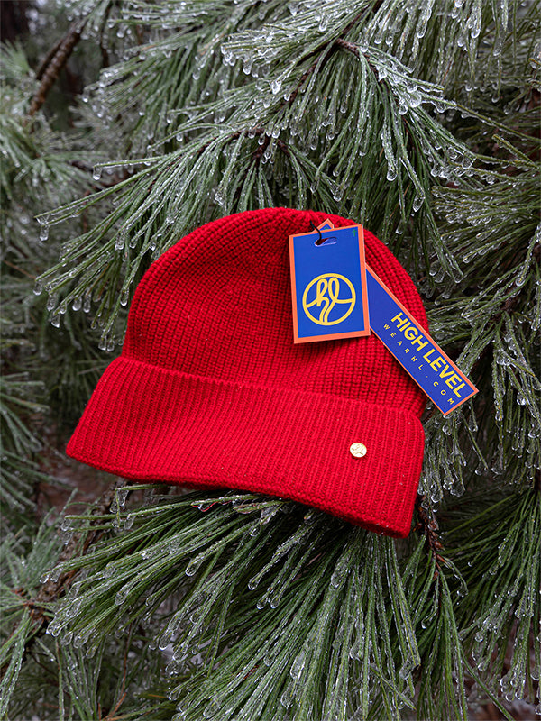 Gorro de cachemira rojo HL