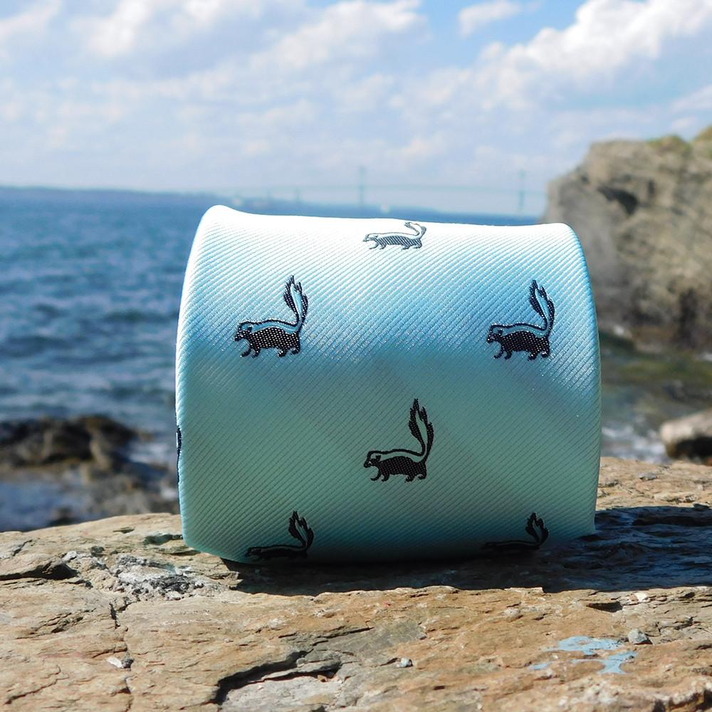 Corbata de mofeta - Verde mar, seda tejida