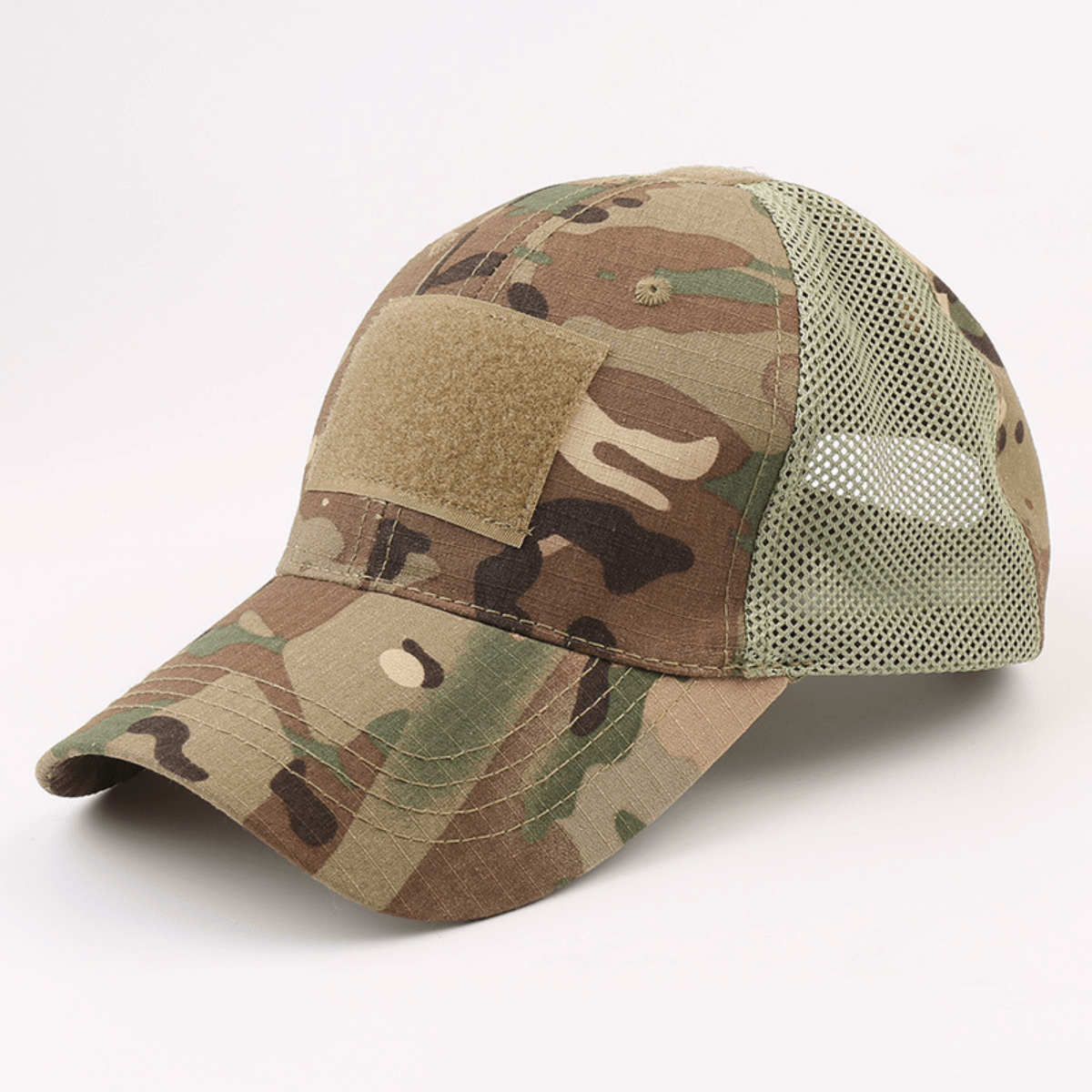 Gorra con parche de estilo táctico y correa ajustable