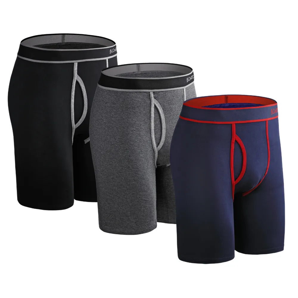 3pcs Long Boxer Shorts