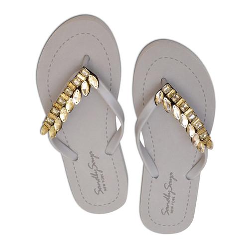 Smith - Rhinestone Flat Flip Flops Sandal