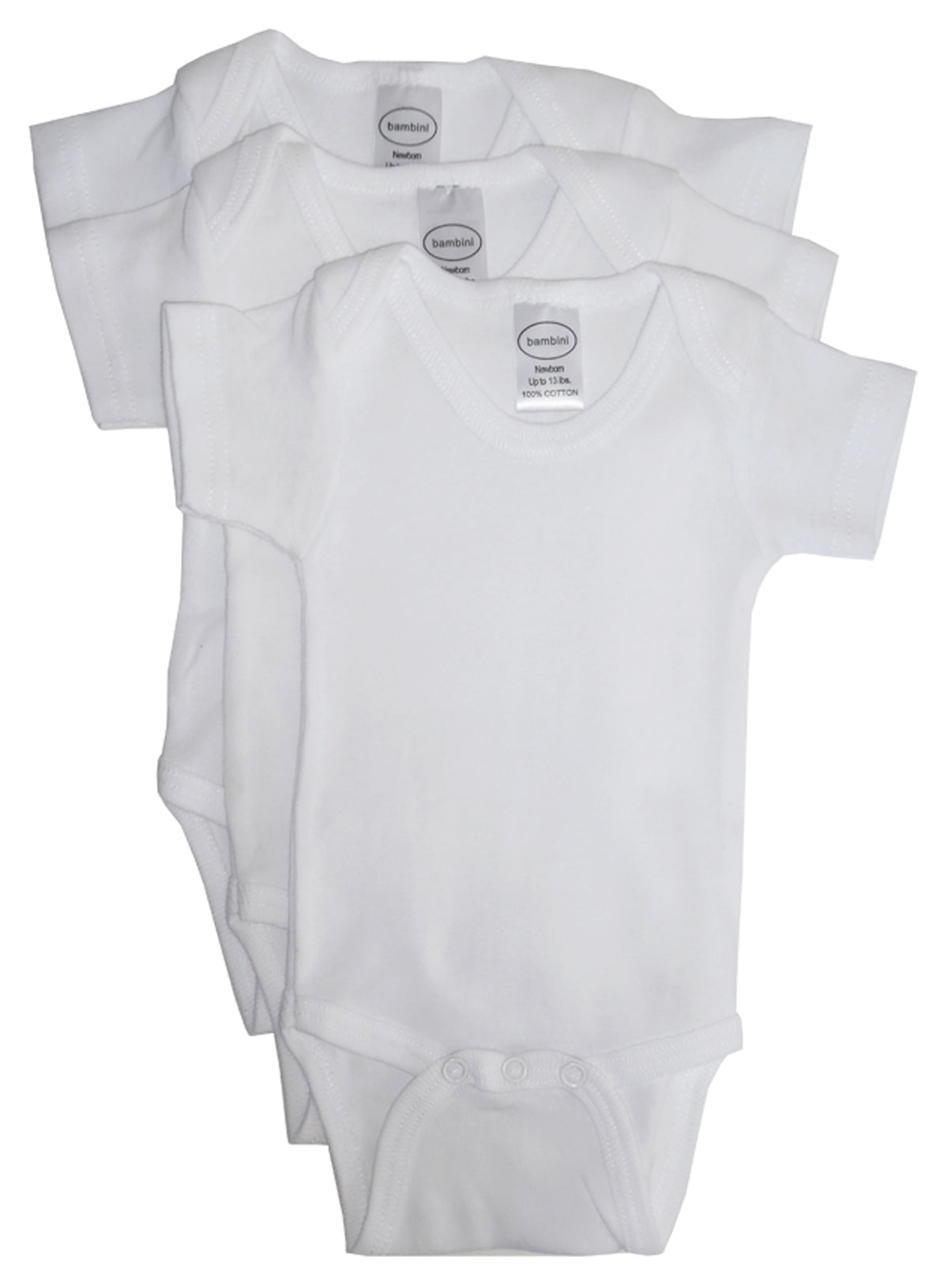 Bambini - Conjunto de 3 piezas de manga corta en color blanco