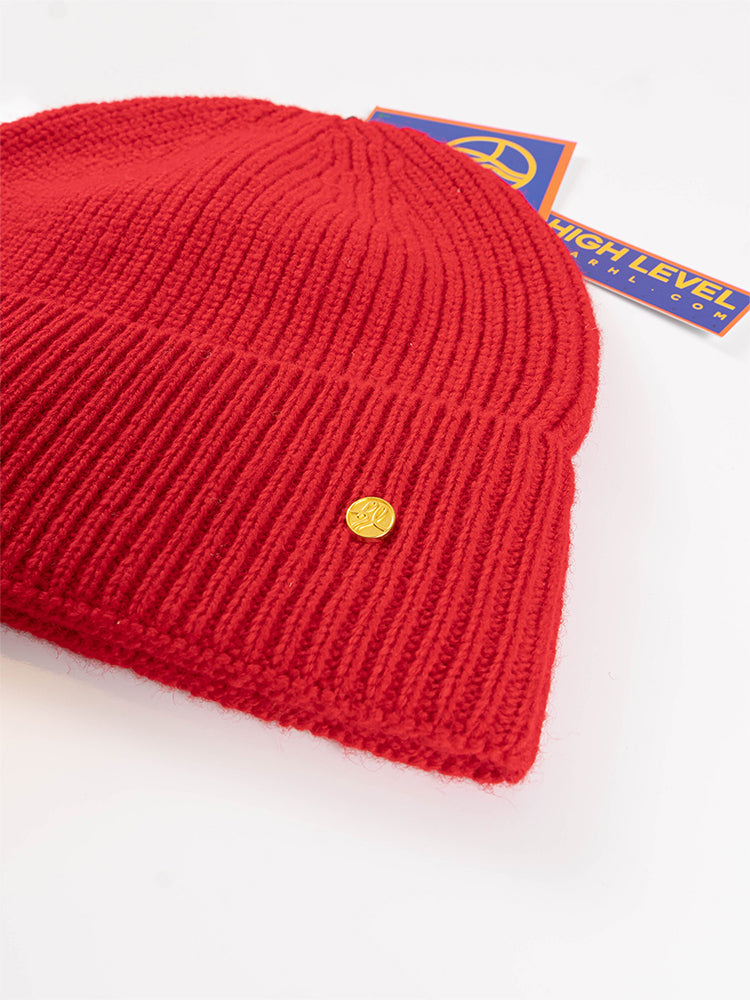 Gorro de cachemira rojo HL