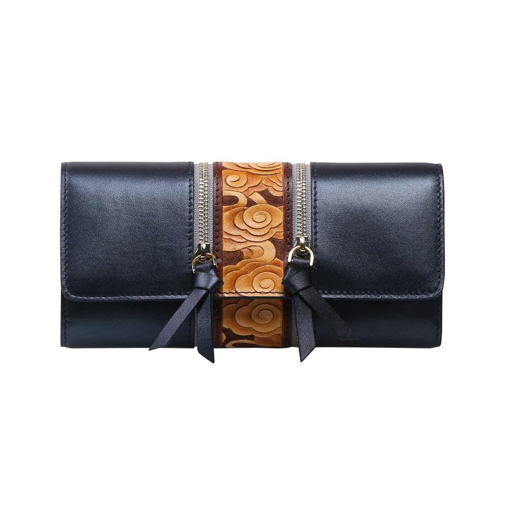 Cartera continental azul nube