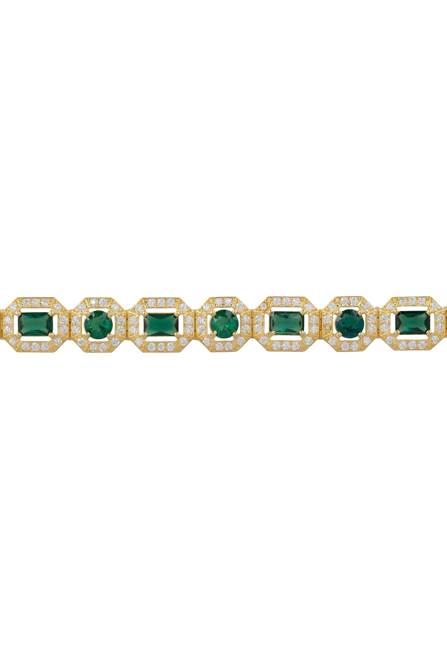 Whistledown Emerald Gemstone Bracelet Gold