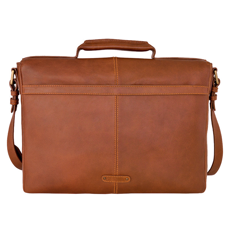 Maletín de trabajo de cuero Charles de Hidesign compatible con ordenador portátil de 15"