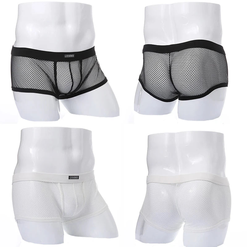 Men's Boxer Shorts Low Rise Transparent Underwear
