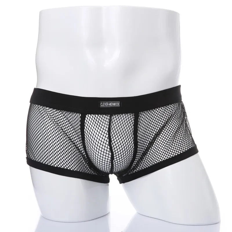 Men's Boxer Shorts Low Rise Transparent Underwear
