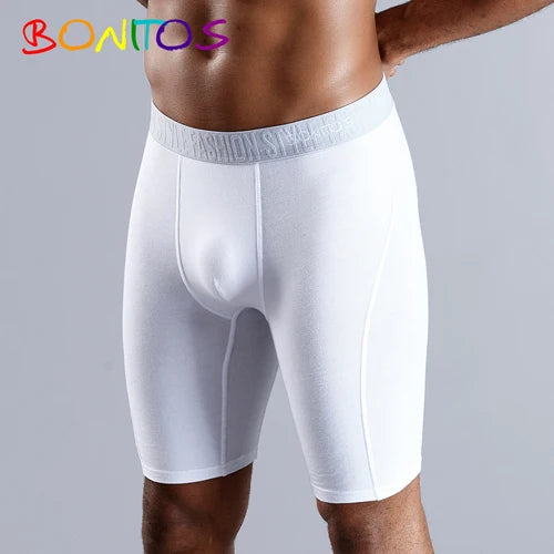 BONITOS Natural Cotton Long Boxer Shorts