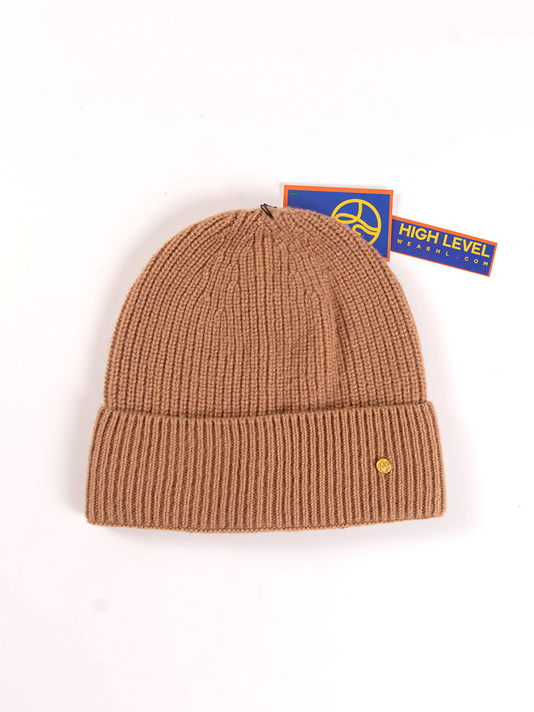 HL cashmere beanie tan
