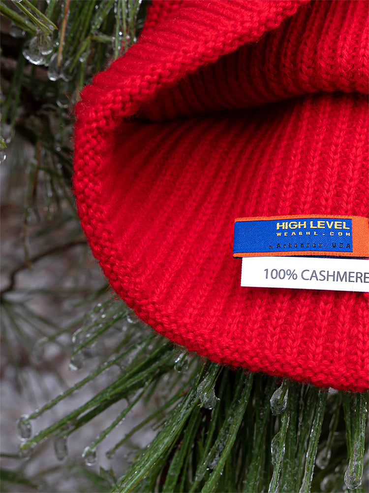 Gorro de cachemira rojo HL
