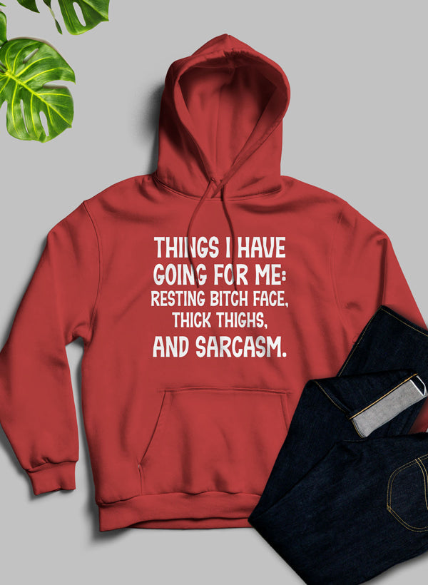 Sudadera con capucha Cosas que tengo a mi favor