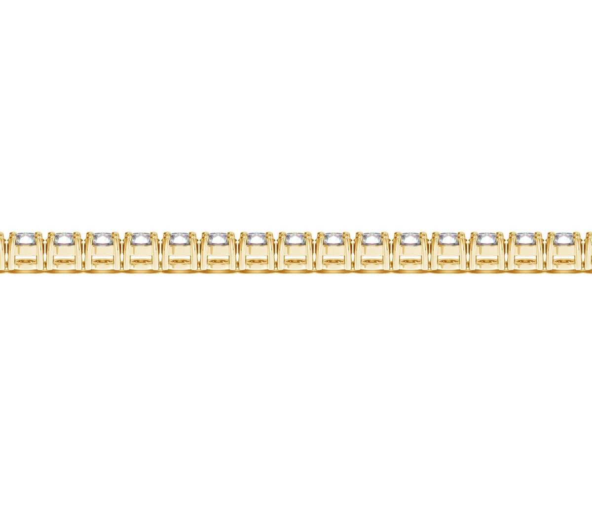 Lab Grown Round Diamond Tennis Bracelet in 14k Yellow Gold (10 cctw F/G VS2/SI1)
