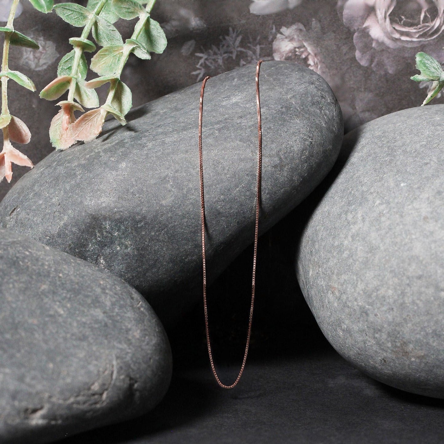 14k Rose Gold Classic Box Chain 0.4mm