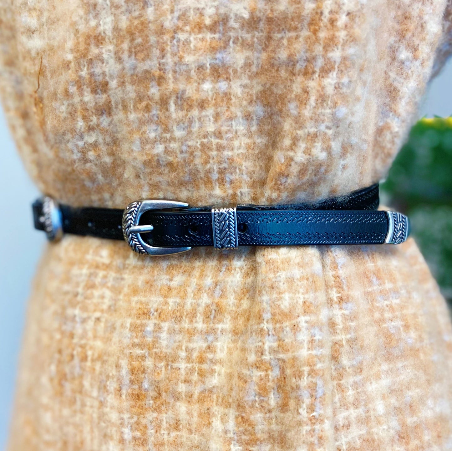 Genuine Leather Double-Buckle Belt