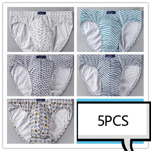 100% Cotton Men's Comfortable Underwear Briefs (Pkg of 5)