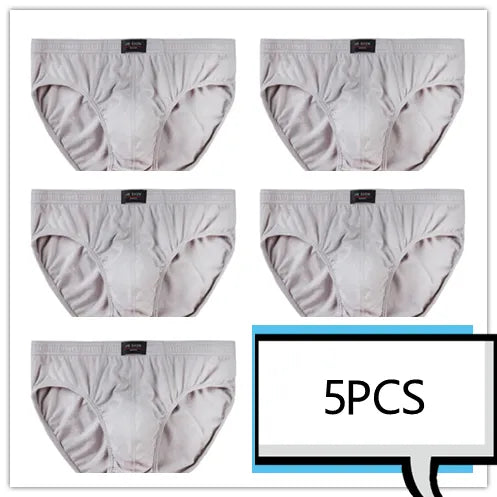 100% Cotton Men's Comfortable Underwear Briefs (Pkg of 5)