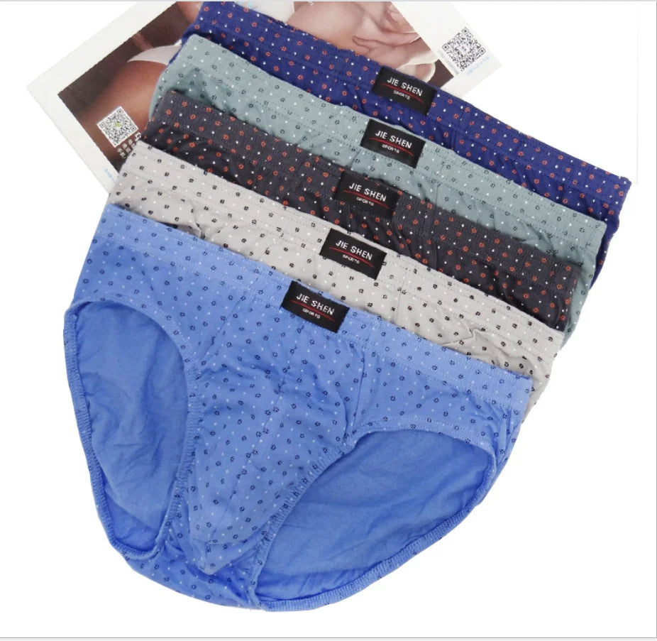 100% Cotton Men's Comfortable Underwear Briefs (Pkg of 5)