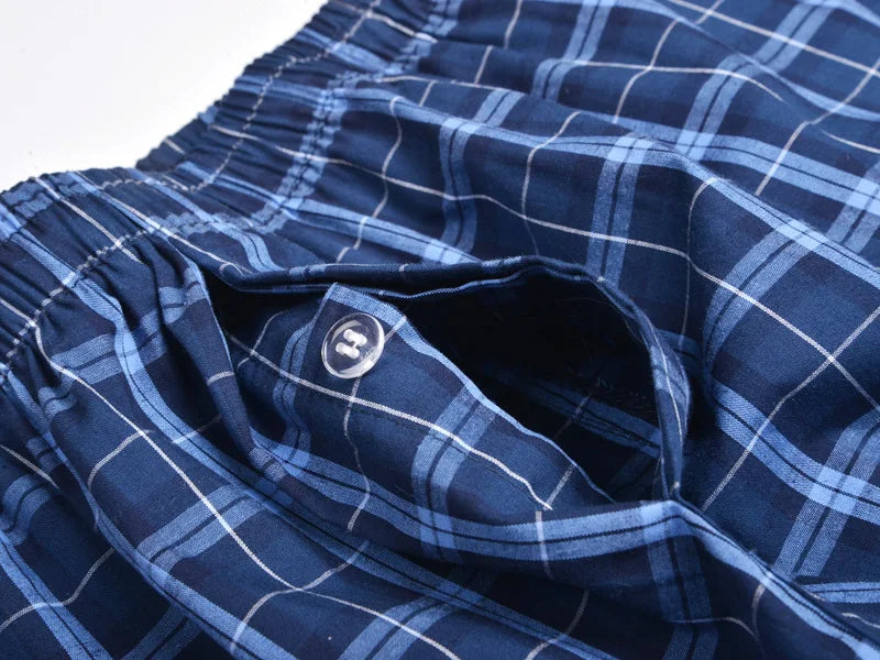 KK GEEZER 100% Cotton Plaid Boxer Shorts