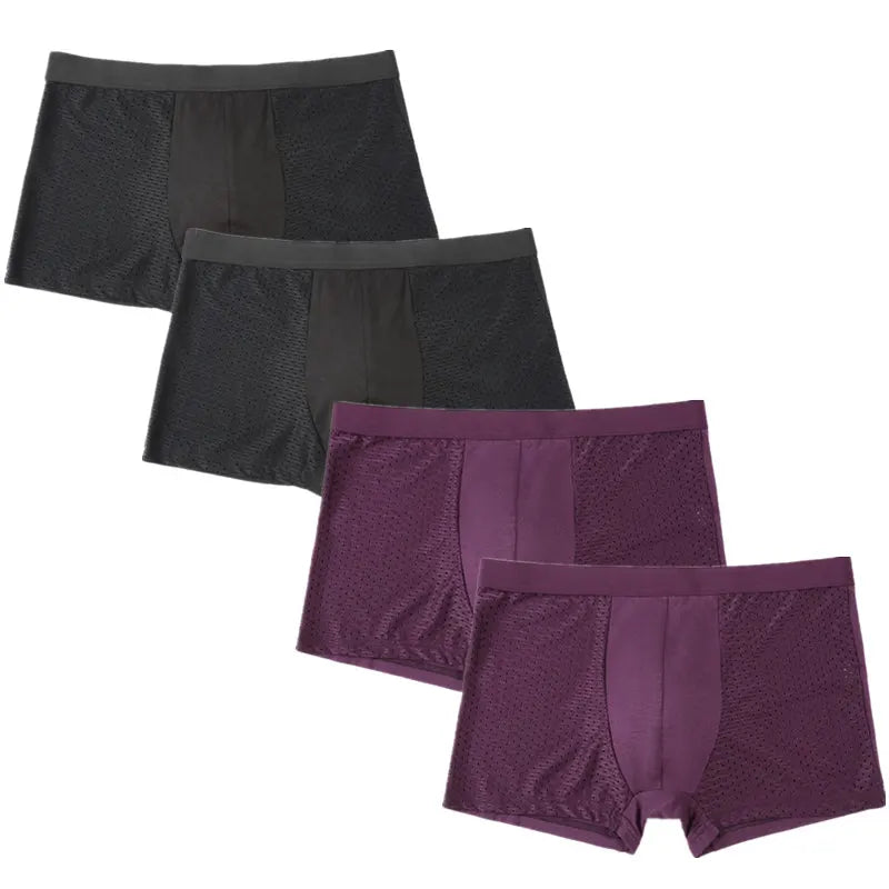 SKY HERO Men's Bamboo Boxers (4 pack) (Plus Sizes)