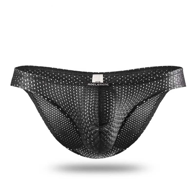 Men's Low-Waist Mesh Brief Underwear