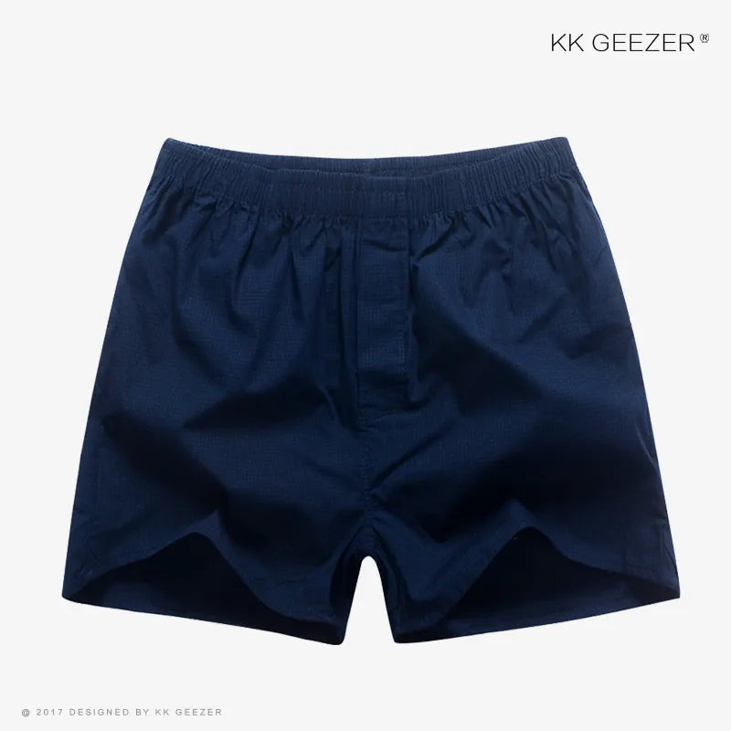 KK GEEZER 100% Cotton Plaid Boxer Shorts