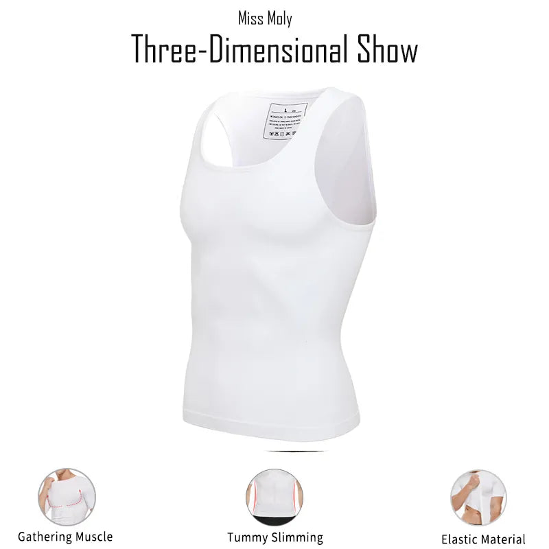 Men's Slimming Body Shaper Chest Compression Shirt Shapewear