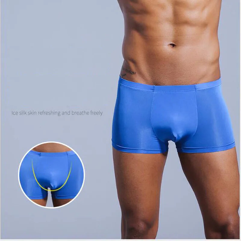 Very Thin, High-Stretch Nylon Ice Silk Boxers