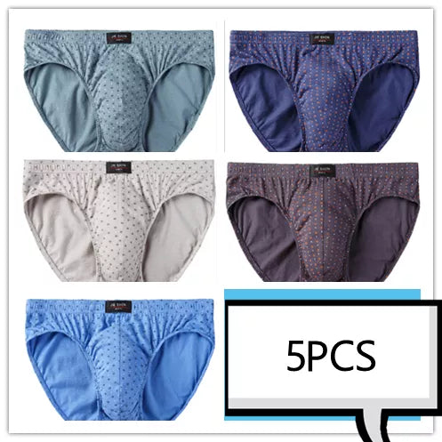100% Cotton Men's Comfortable Underwear Briefs (Pkg of 5)