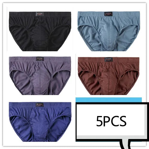 100% Cotton Men's Comfortable Underwear Briefs (Pkg of 5)