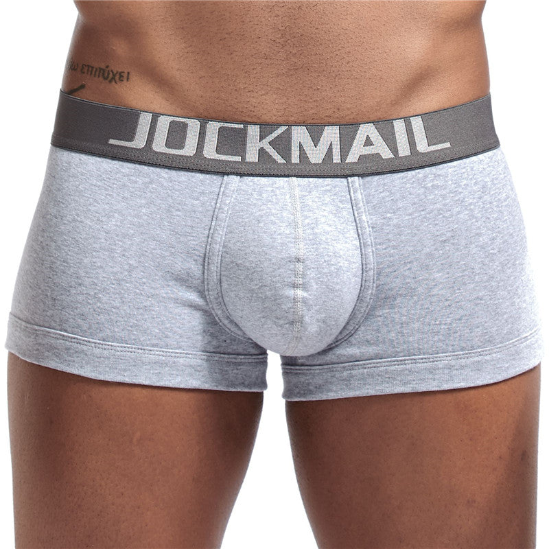 JOCKMAIL Cotton Breathable Low Waist Boxer Shorts