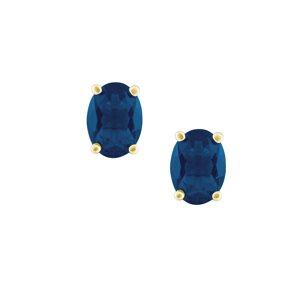 Sapphire Oval Cut Studs