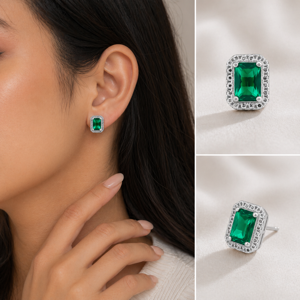 Nora Emerald Studs