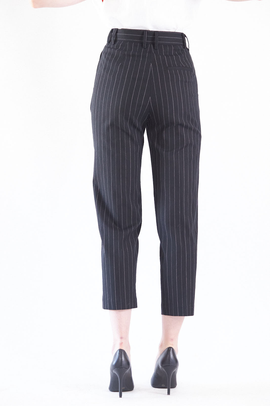 Power Woman- Black/White Stripes Pants