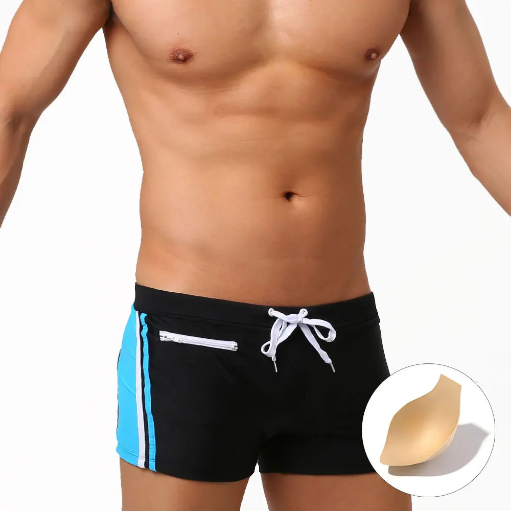 UXH Men's Swimming Trunks with Pocket Swimwear
