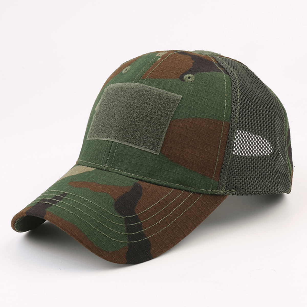 Gorra con parche de estilo táctico y correa ajustable