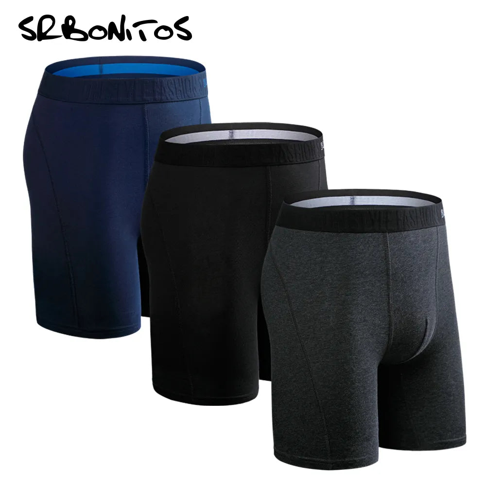 3pcs Long Boxer Shorts