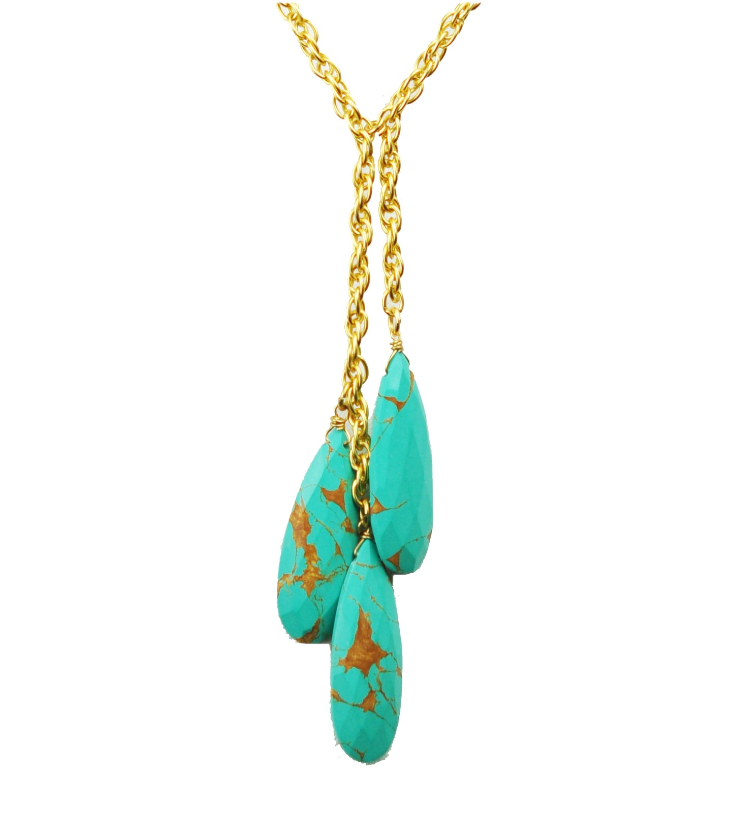 Collar de triple turquesa