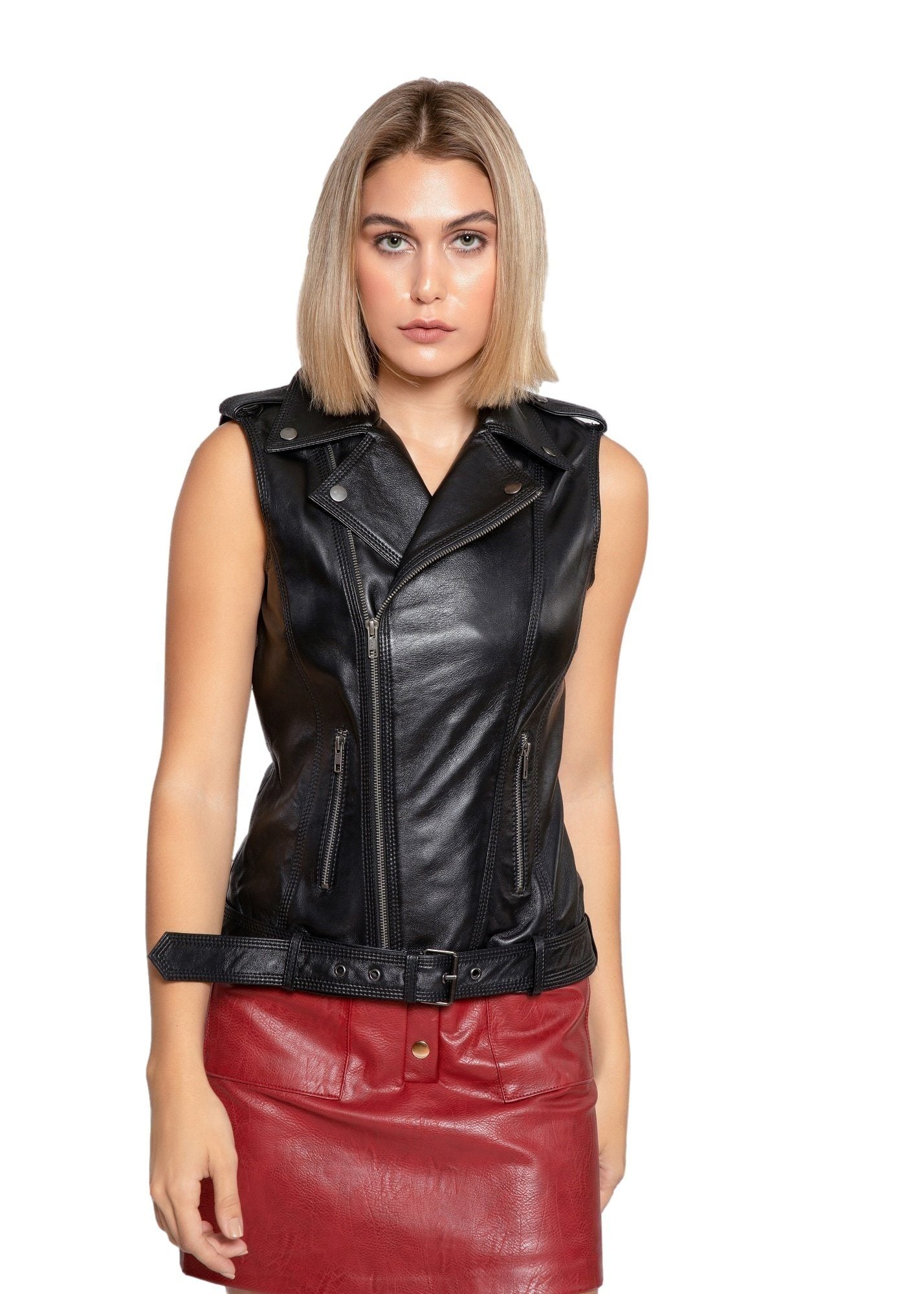 Chaleco de piel de liana para mujer