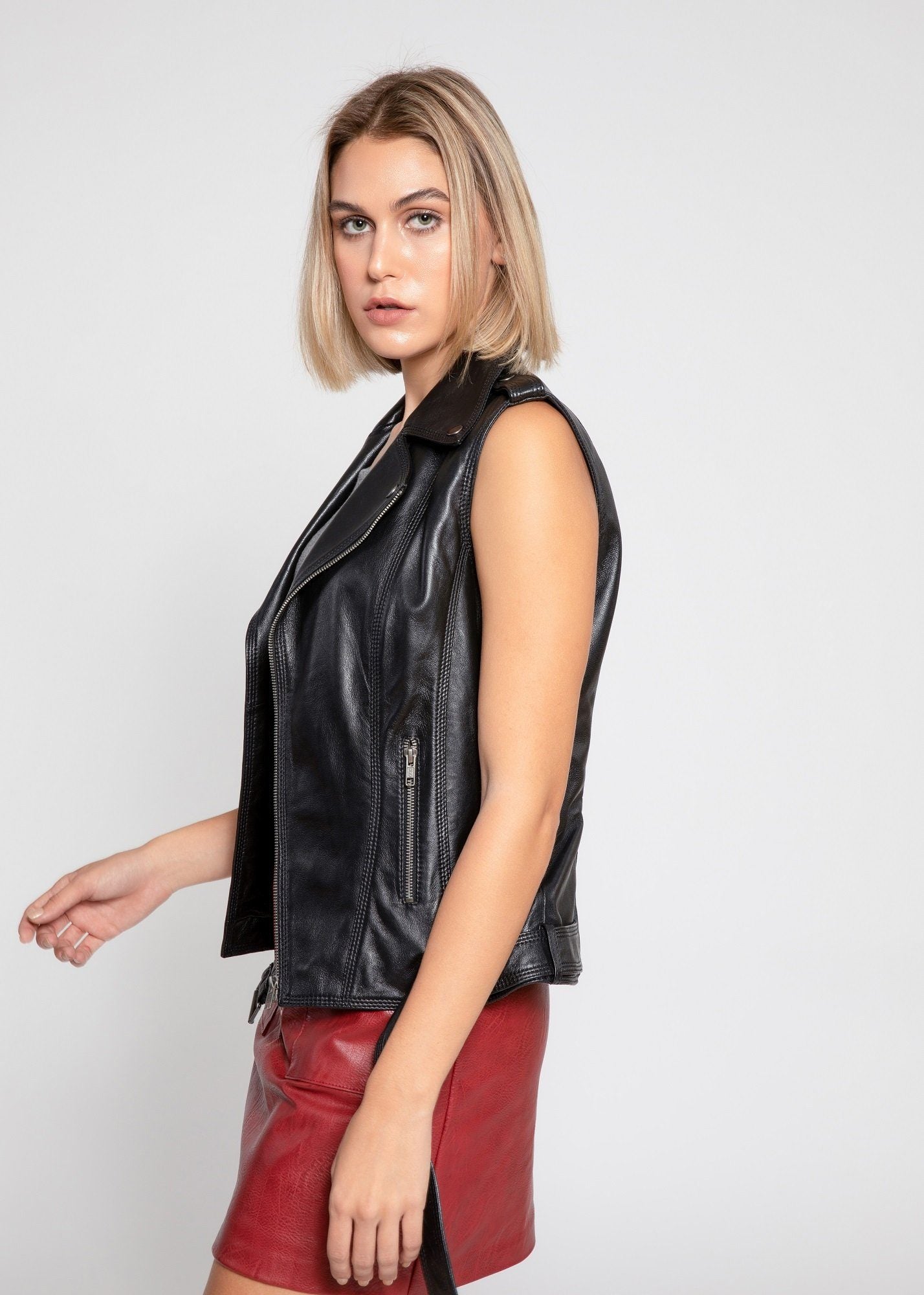 Chaleco de piel de liana para mujer