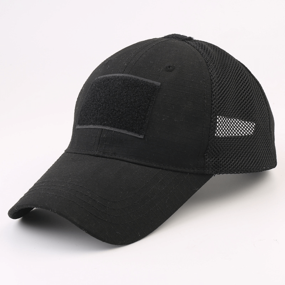 Gorra con parche de estilo táctico y correa ajustable