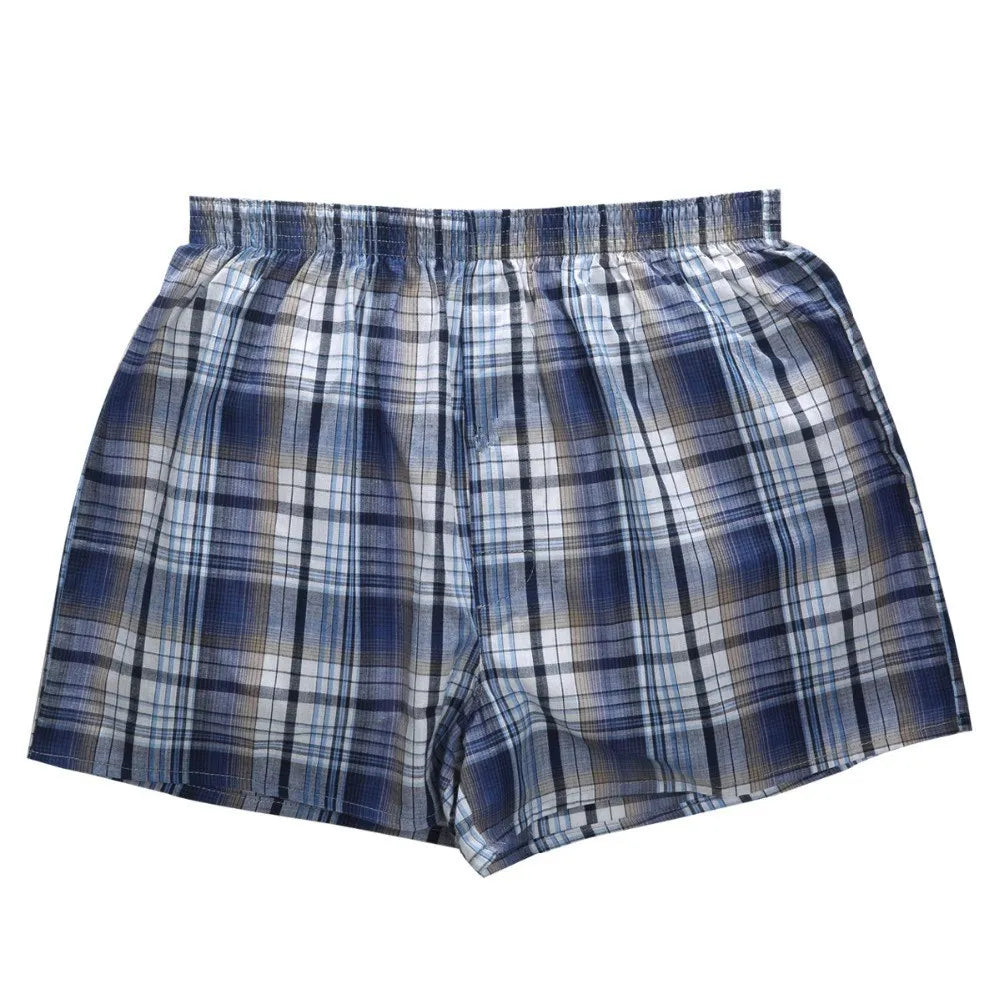 4-Pack Men's Plaid Cotton Boxer Shorts